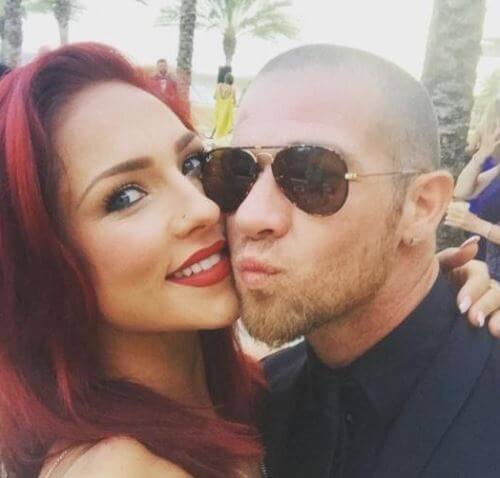 Lucy Burgess daughter Sharna Burgess with her ex-boyfriend Paul Kirkland.